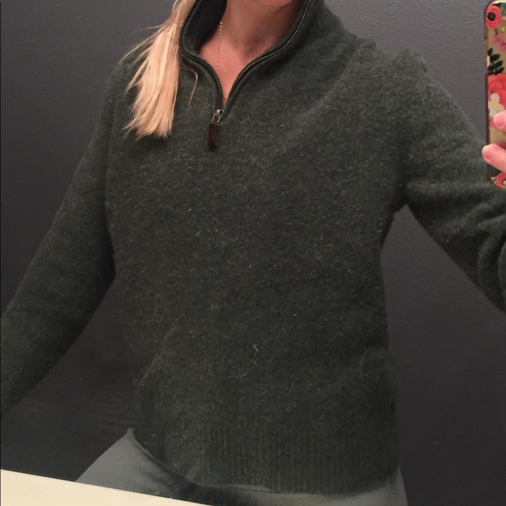 J. Crew wool green pullover