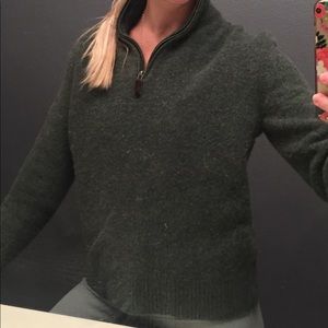 J. Crew wool green pullover