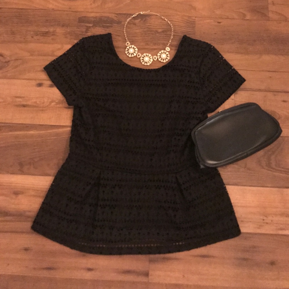 Cute Black Peplum top