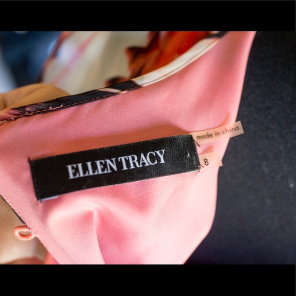 Colorful Ellen Tracy flutter sleeve pleated dress - Picture 8 of 8