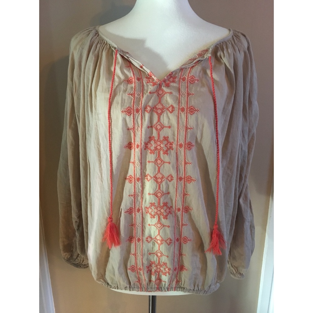 Lucky Brand Peasant Blouse - Size Medium