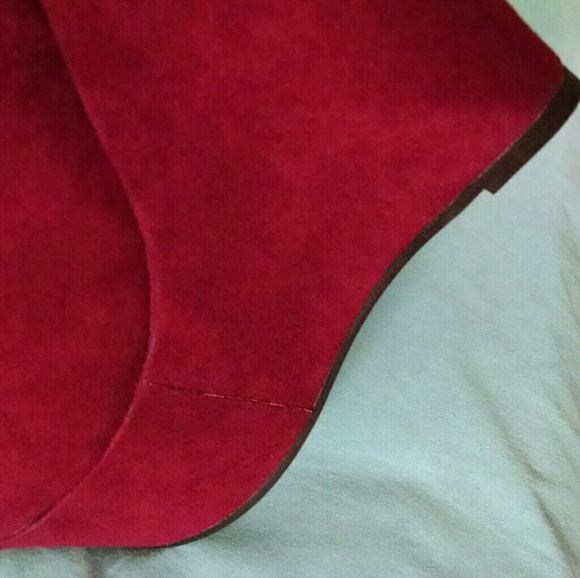 JustFab Else Burgundy Wedge - Picture 6 of 8