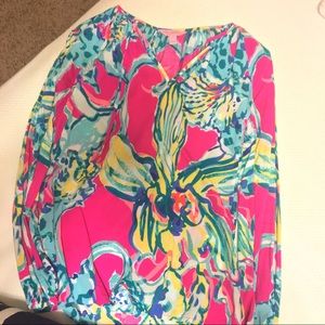 Pink Lilly Pulitzer Willa Blouse