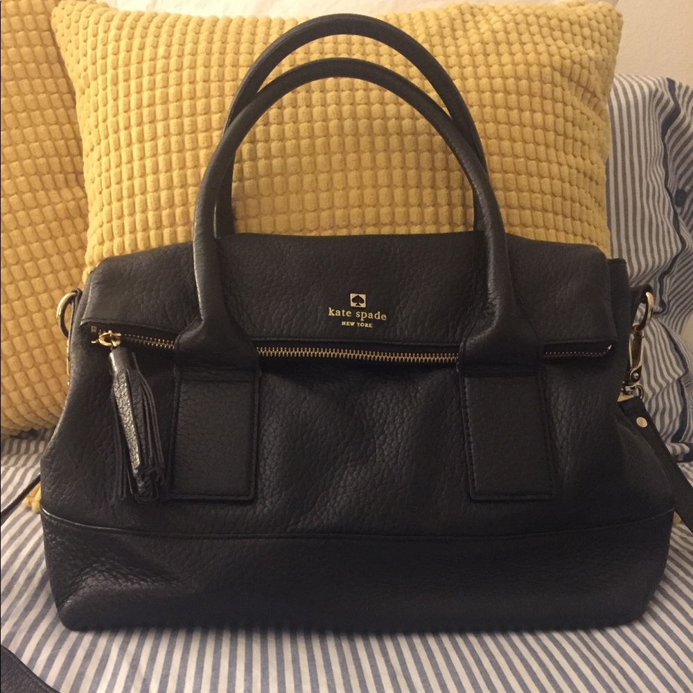 Black leather Kate Spade purse