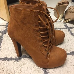 Chestnut colored booties