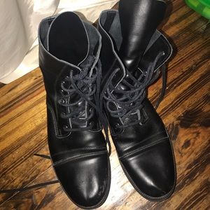 Aldo Men's black leather high boots, size 12