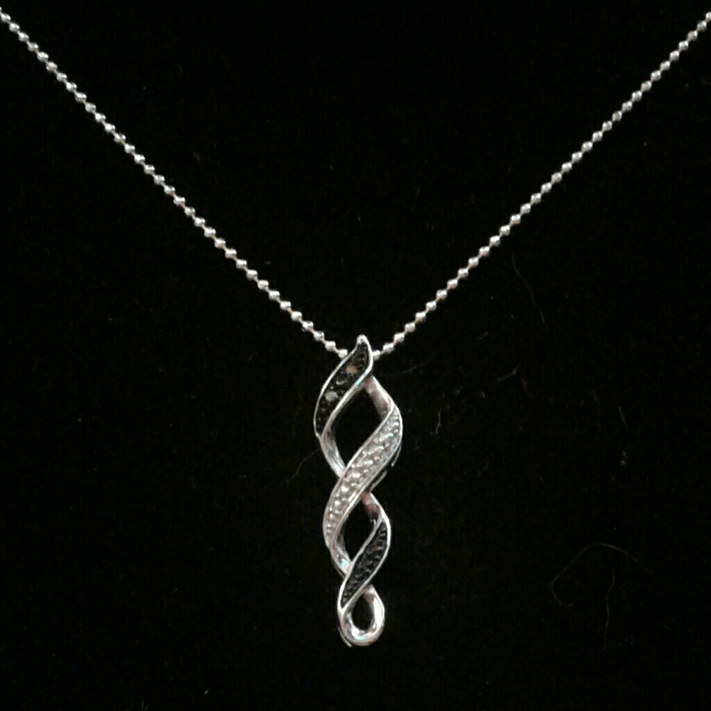 New Natural Round Diamond Infinity Solid925s 18"Nk