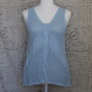 Cabi #197 Silk Blend Light Blue Knit Tank Med Cabi #197 Silk Blend Light Blue Knit Tank Med