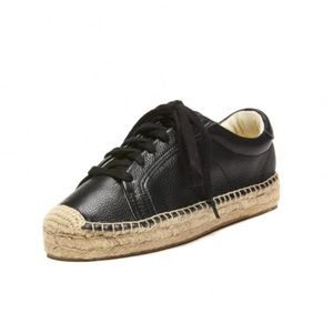 Soludos Shoes - SOLUDOS BLACK LEATHER ESPADRILLE SNEAKERS !! Soludos Shoes - SOLUDOS BLACK LEATHER ESPADRILLE SNEAKERS !!