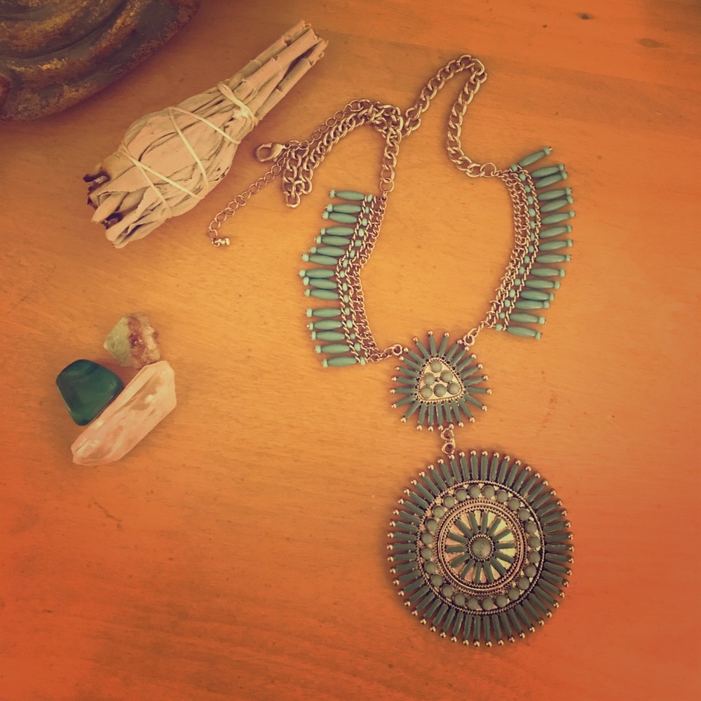 Turquoise statement necklace