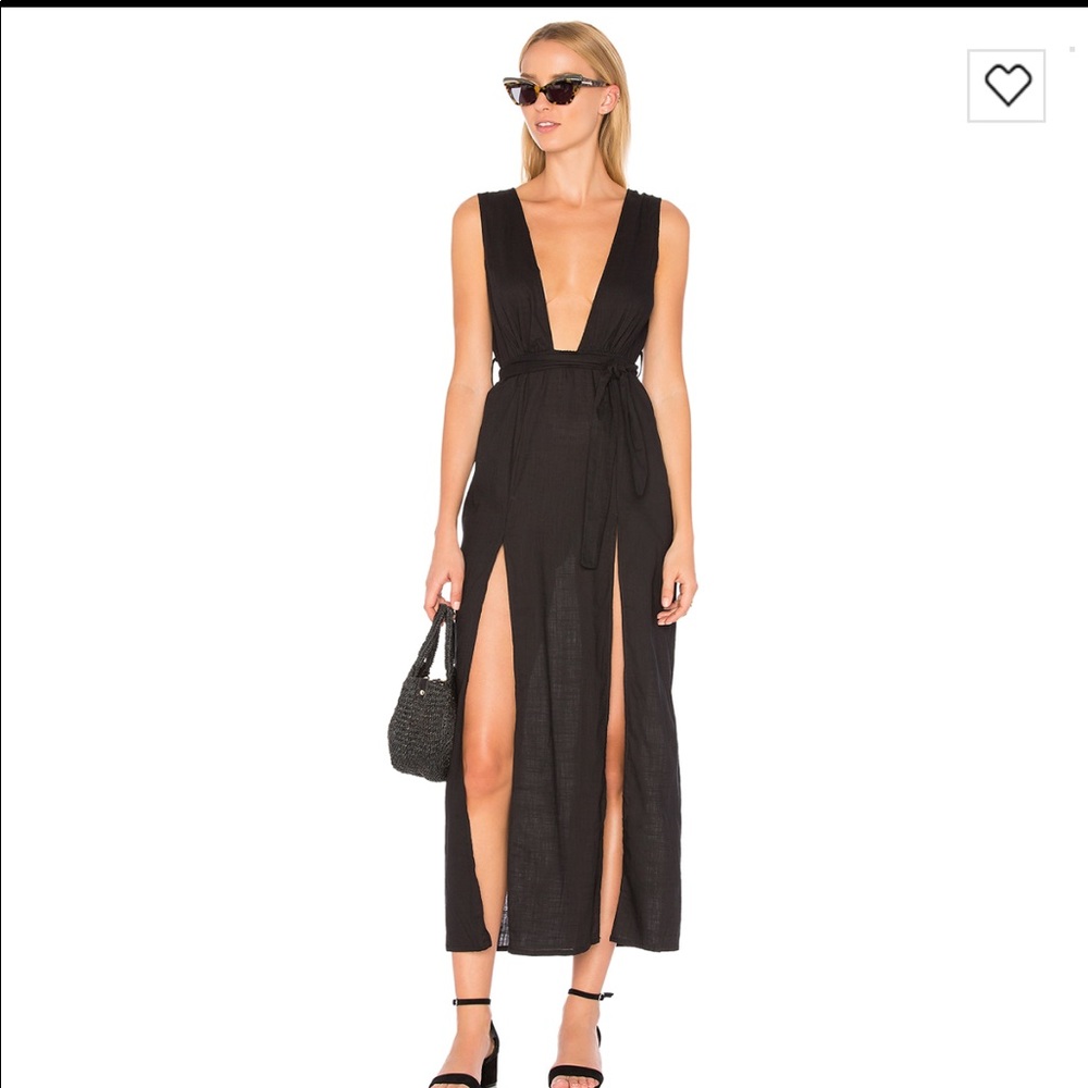 Esperanza plunge maxi dress