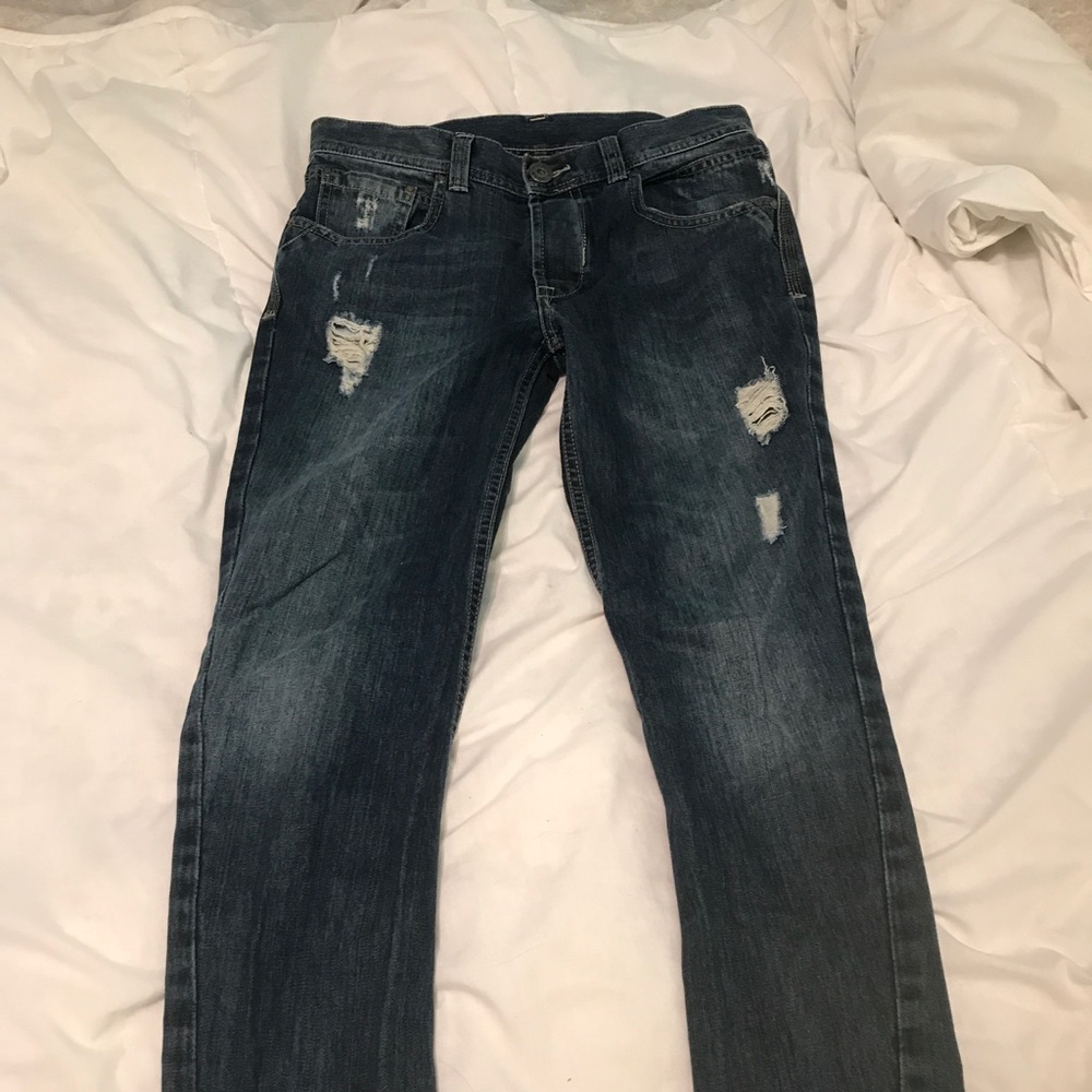 Distressed denim