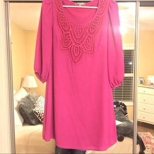 Francesca's Pink Shift Dress
