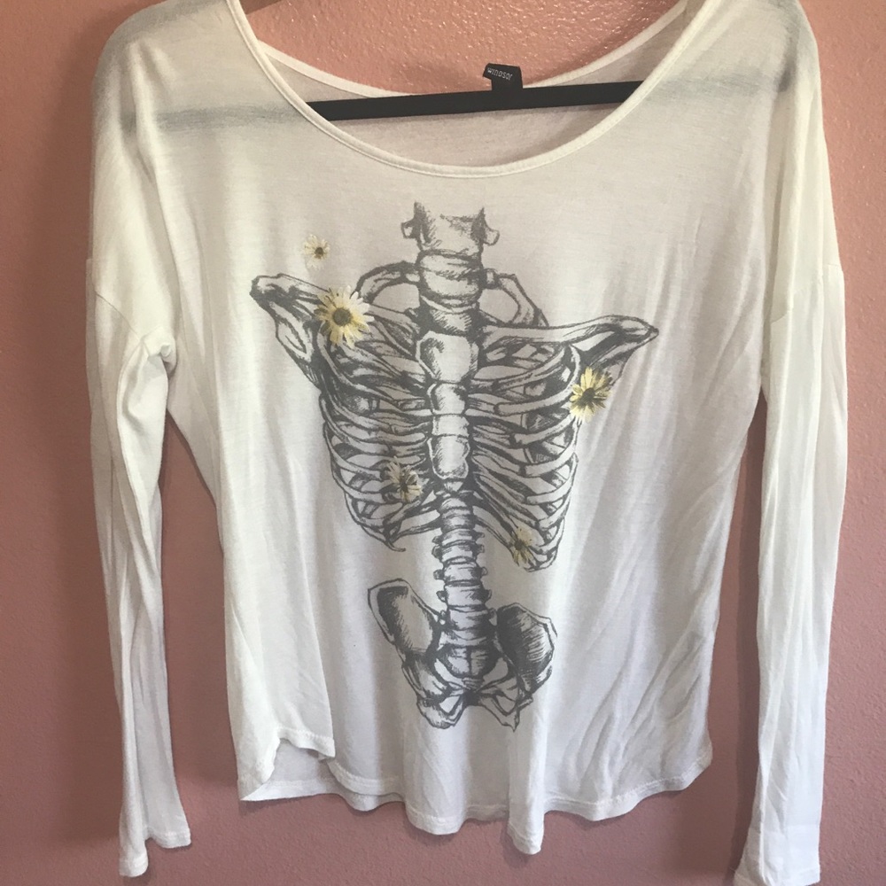 Long sleeve skeleton shirt