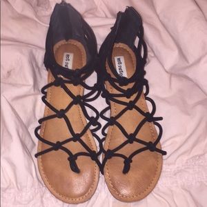 Strappy Black Sandals