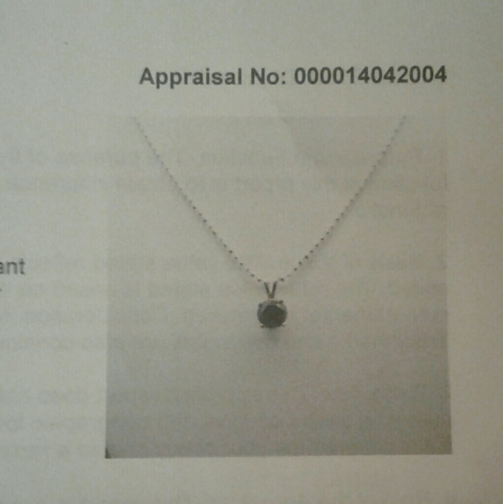 💎SALE💎NWT/COA Natural Blk Diamond Solid925 16"Nk - Picture 7 of 8