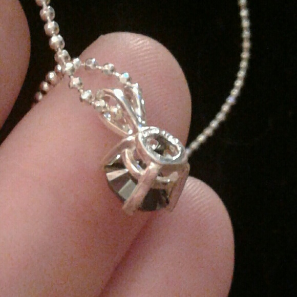 💎SALE💎NWT/COA Natural Blk Diamond Solid925 16"Nk - Picture 5 of 8