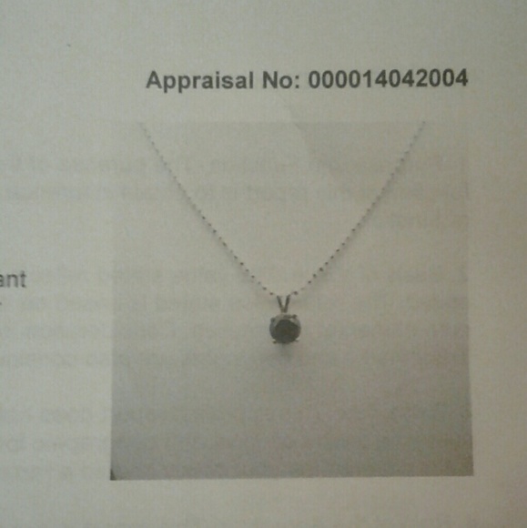 💎SALE💎NWT/COA Natural Blk Diamond Solid925 16"Nk - Picture 7 of 8