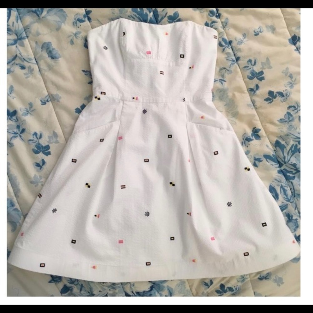 Lilly Pulitzer Nautical Blossom Strapless Dress