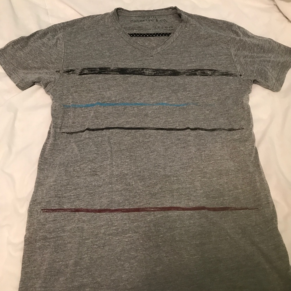Striped v neck tee