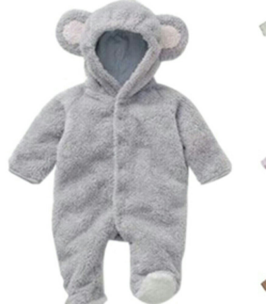 Baby bear fleece onsie - Picture 3 of 5