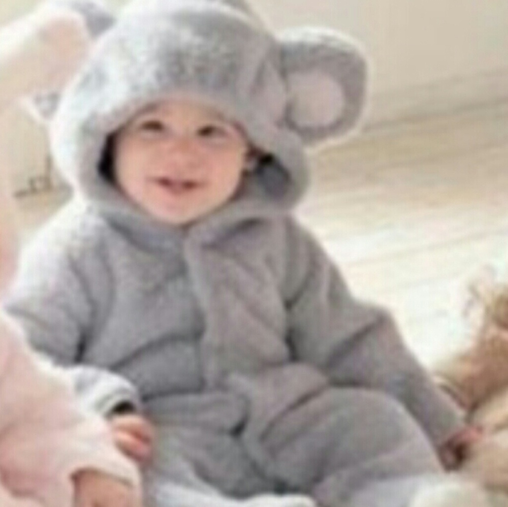 Baby bear fleece onsie - Picture 1 of 5