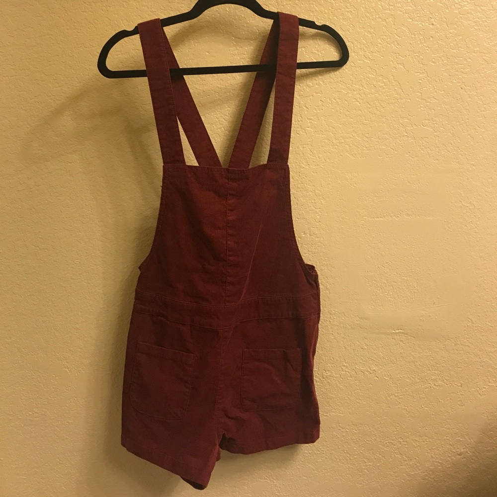 Maroon overalls
