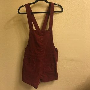 Maroon overalls