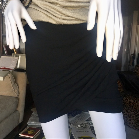 Helmut Lang black wool gabardine skirt. - Picture 1 of 8
