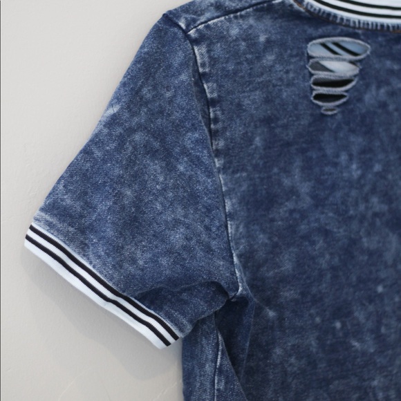 Distressed denim top - Picture 6 of 6