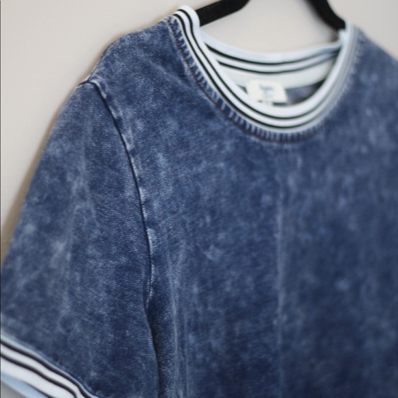 Distressed denim top - Picture 5 of 6