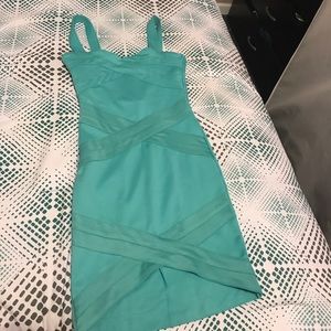 Bandage teal dress