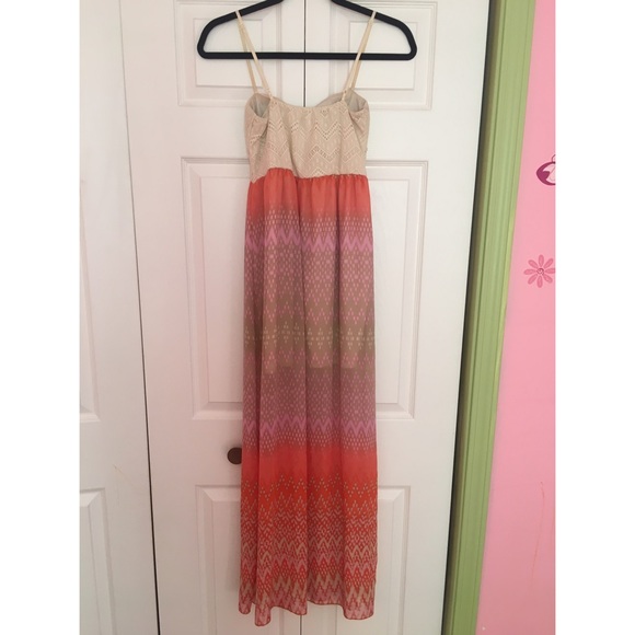 Crochet & Sheer Maxi Dress - Picture 2 of 3