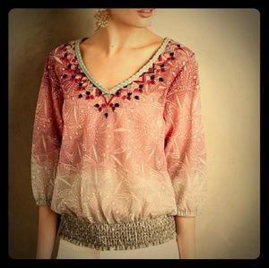 Akemi + Kin Anthropologie Arembepe Embroidered Top Akemi + Kin Anthropologie Arembepe Embroidered Top
