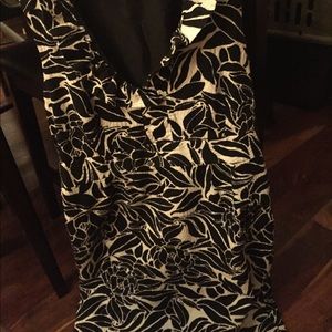 Ann Taylor black and white dress