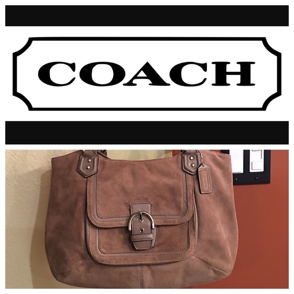 COACH AUTHENTIC SUEDE LIKE-NEW PURSE - Picture 2 of 7