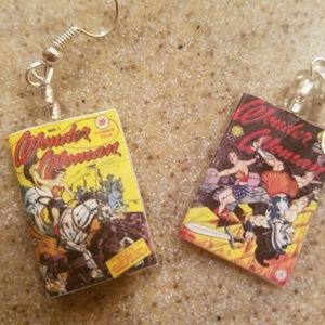 Wonder Woman Comic Book Earrings