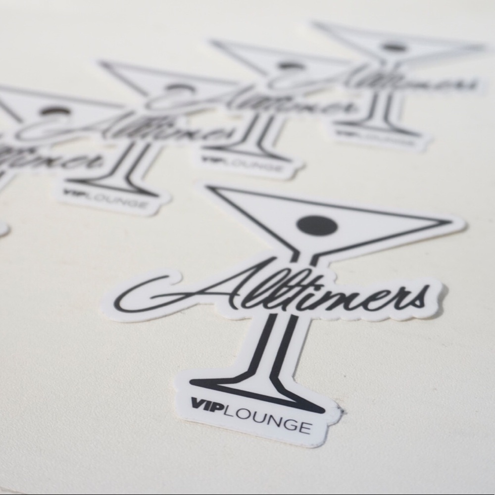 5 Alltimers Cocktail Stickers - Black/White