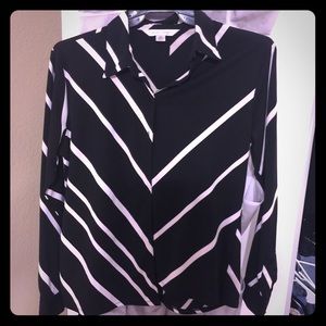 Black and White Blouse