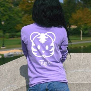 Violet long sleeve Tigris tee