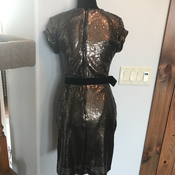 BADGLEY MISCHKA Bronze Sequin Cocktail dress - Picture 4 of 6