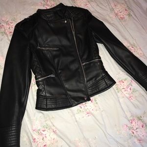 Zara black leather jacket