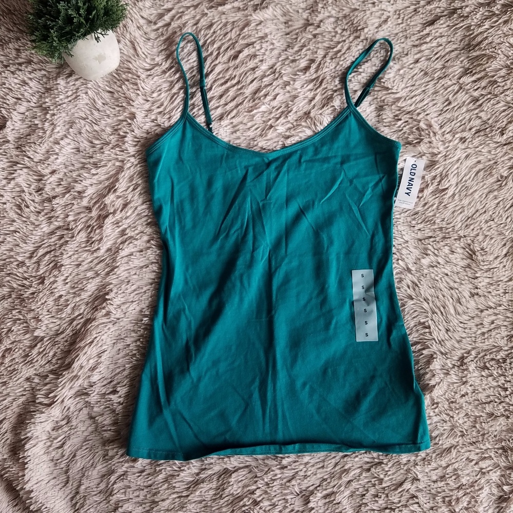NWT Old Navy S Green Adjustable Strap Tank Top