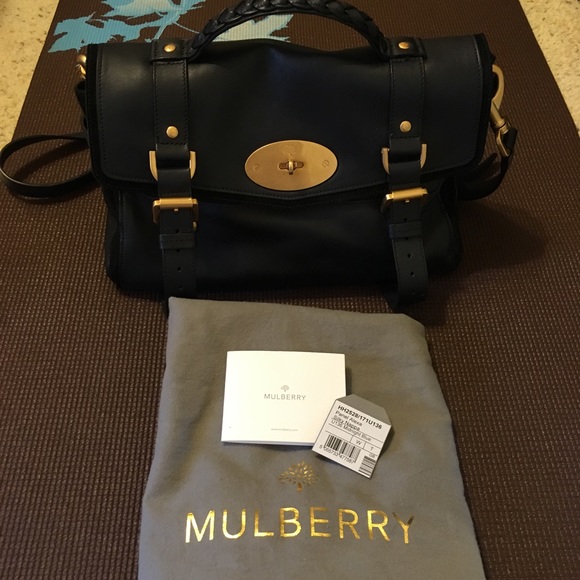 Mulberry Handbags - Mulberry Panel Alexa Silky Nappa in Midnight Blue