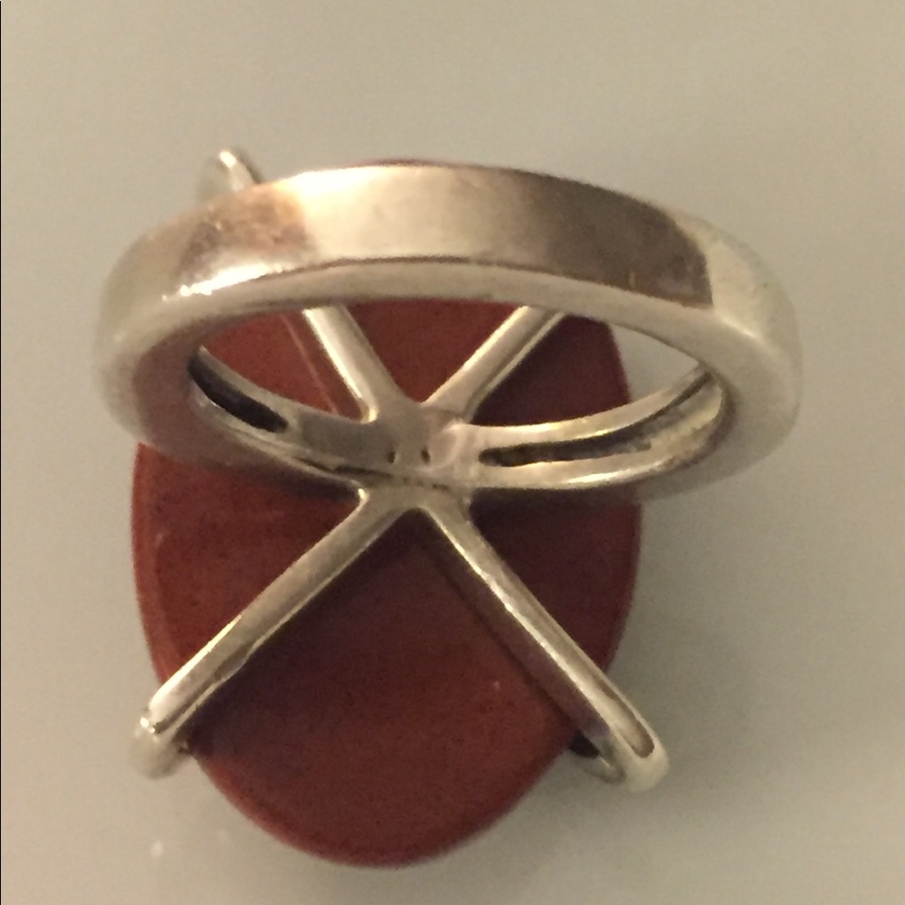 Stunning Red Jasper Solid Sterling Silver Ring - image 4