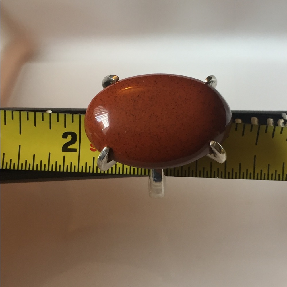 Stunning Red Jasper Solid Sterling Silver Ring - image 7