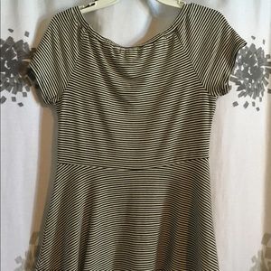 Monteau Black and white thin striped Blouse