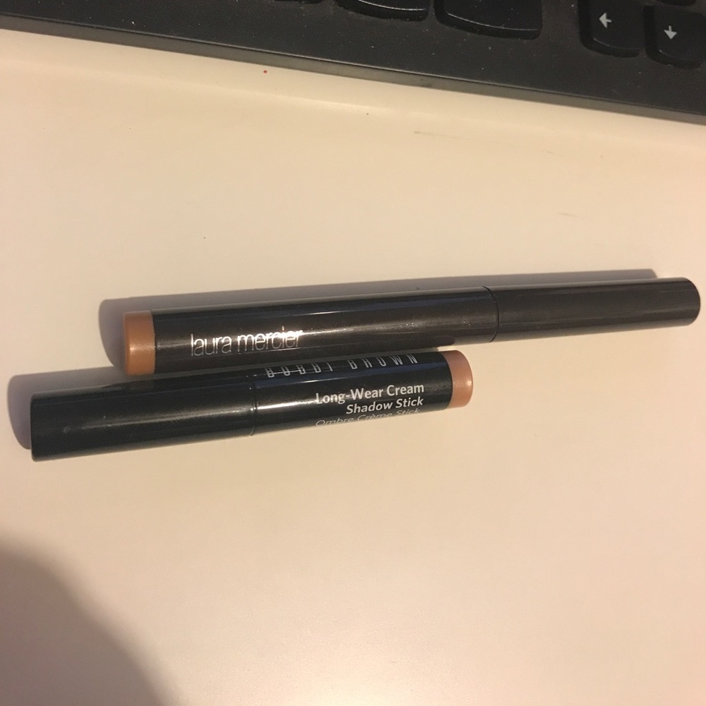 Laura Mercier copper Bobbi Brown golden pink