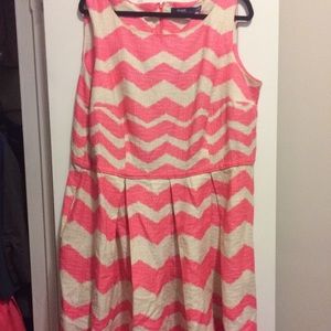 Eloquii pink and tan dress Eloquii pink and tan dress