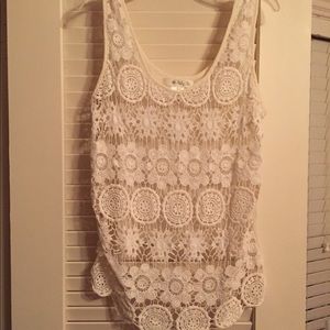See through crochet tank!